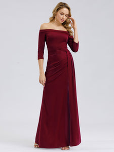 Fhion Strless  Sleeve Split Long Cocktail Dresses F