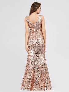 Rose Gold Mermaid Sequin Dresses for  F