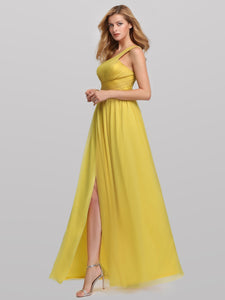 One Shoulder High Slit Bridesmaid