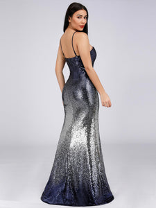 Hollow Out Sleeveless Sequins Bodycon Evening Dresses