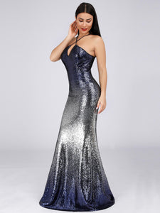 Hollow Out Sleeveless Sequins Bodycon Evening Dresses