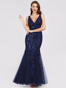 Sequin Classic Fishtail Evening Dress