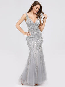 Sequin Classic Fishtail Evening Dress