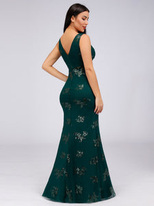 Ever Pretty Sequin Print Slim Fit Fishtail Evening Dresses