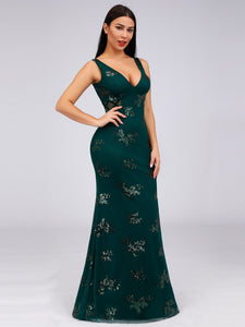 Ever Pretty Sequin Print Slim Fit Fishtail Evening Dresses