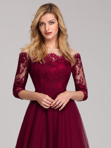 Ever Pretty Off the Shoulder Lace Dresses with Half Sleeve F