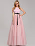 A-line Backless Evening Party Maxi Dress