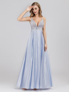 Ever Pretty  A-line V-neck Beaded Floor Length Evening Dress