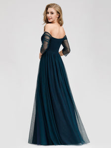 Off Shoulder Maxi Evening Party Dresses