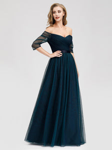 Off Shoulder Maxi Evening Party Dresses