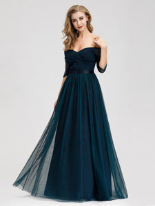 Off Shoulder Maxi Evening Party Dresses