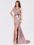 Ever Pretty Backless Sequin Fishtail Dresses with Side Split F