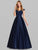 A-Line V-Neck Off Shoulder Evening Dresses