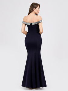 Off Shoulder Bodycon Mermaid Dress Maxi Evening Dress