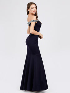 Off Shoulder Bodycon Mermaid Dress Maxi Evening Dress