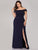 Off Shoulder Side Split Bodycon Evening Maxi Dress