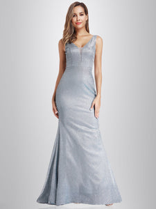 Slim Fit Shiny Fishtail Prom Dresses F