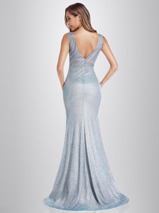 Slim Fit Shiny Fishtail Prom Dresses F