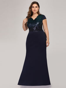 V-Neck Sequin Dress Evening Party Mermaid Dresses