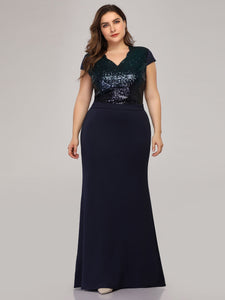 V-Neck Sequin Dress Evening Party Mermaid Dresses