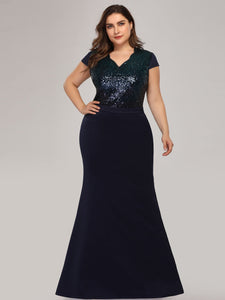 V-Neck Sequin Dress Evening Party Mermaid Dresses