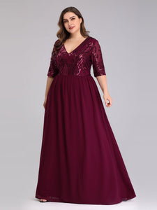 Mother of BrideGroom Dresses with Half Sleeve F