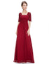 Deep V-neck Shoulders Long Evening Dress