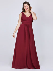 Deep V-neck Maxi Woman Evening Dress