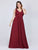 Deep V-neck Maxi Woman Evening Dress