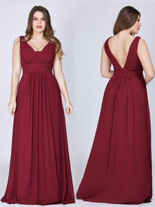 Deep V-neck Maxi Woman Evening Dress