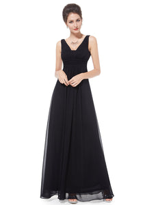 Deep V-neck Maxi Woman Evening Dress