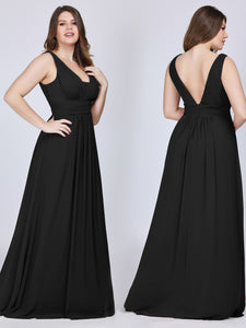 Deep V-neck Maxi Woman Evening Dress