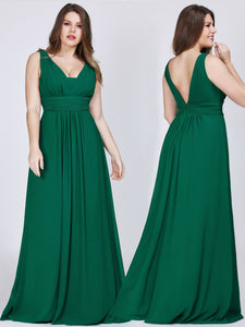 Deep V-neck Maxi Woman Evening Dress