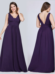 Deep V-neck Maxi Woman Evening Dress