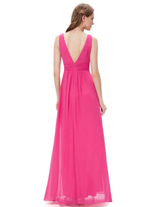 Deep V-neck Maxi Woman Evening Dress