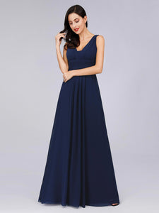 Deep V-neck Maxi Woman Evening Dress