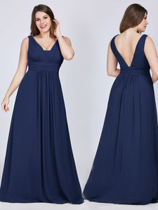 Deep V-neck Maxi Woman Evening Dress