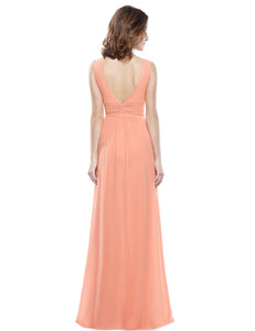 Deep V-neck Maxi Woman Evening Dress