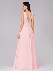 Deep V-neck Maxi Woman Evening Dress