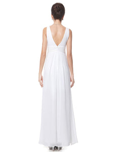 Deep V-neck Maxi Woman Evening Dress