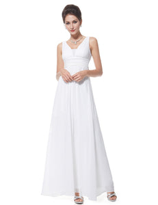 Deep V-neck Maxi Woman Evening Dress