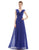 V-neck Empire Waist Sleeveless Evening Dress