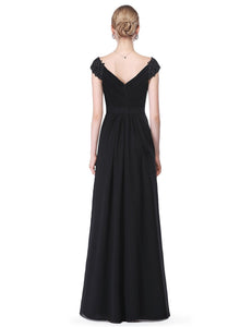 V-neck Long Party Evening Formal Dress