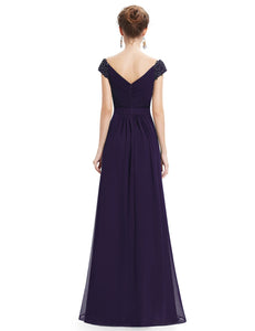 V-neck Long Party Evening Formal Dress