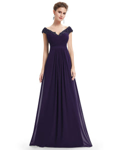 V-neck Long Party Evening Formal Dress