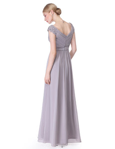 V-neck Long Party Evening Formal Dress