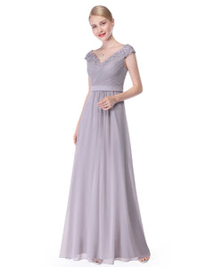 V-neck Long Party Evening Formal Dress