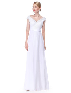 V-neck Long Party Evening Formal Dress