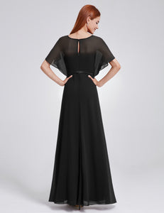 C Sleeve Long Evening Dress