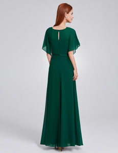 C Sleeve Long Evening Dress